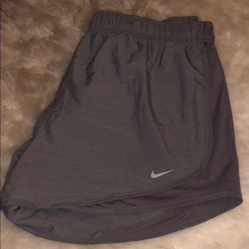 Grey Nike running shorts